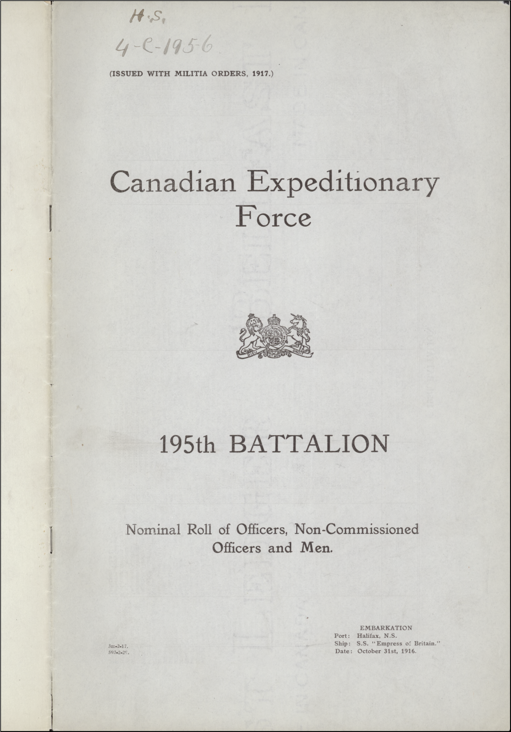Canadian Expeditionary I Force