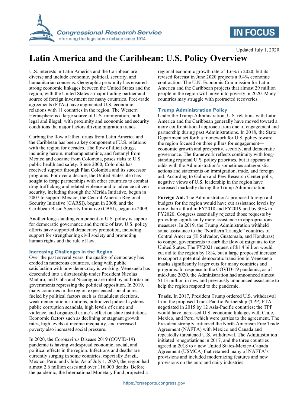 Latin America and the Caribbean: U.S