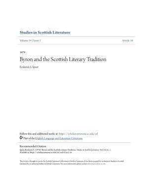 Byron and the Scottish Literary Tradition Roderick S