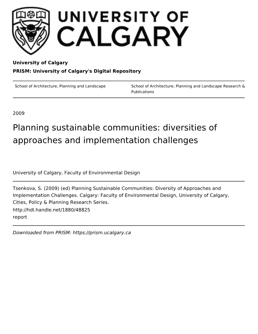 Planning Sustainable Communities: Diversities of Approaches and Implementation Challenges