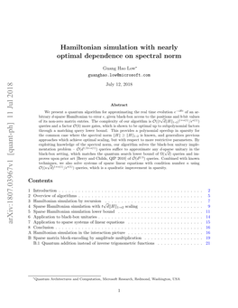 Hamiltonian Simulation with Nearly Optimal Dependence on Spectral Norm