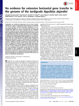 No Evidence for Extensive Horizontal Gene Transfer in The