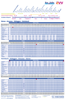 Düren – Kreuzau – Nideggen – Heimbach Montag – Freitag