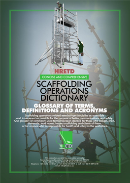 Hretd Concise and Comprehensive Scaffoling Operations Dictionary