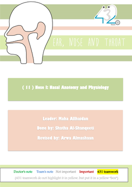 Nose I: Anatomy and Physiology of the Nose and Paranasal Sinuses