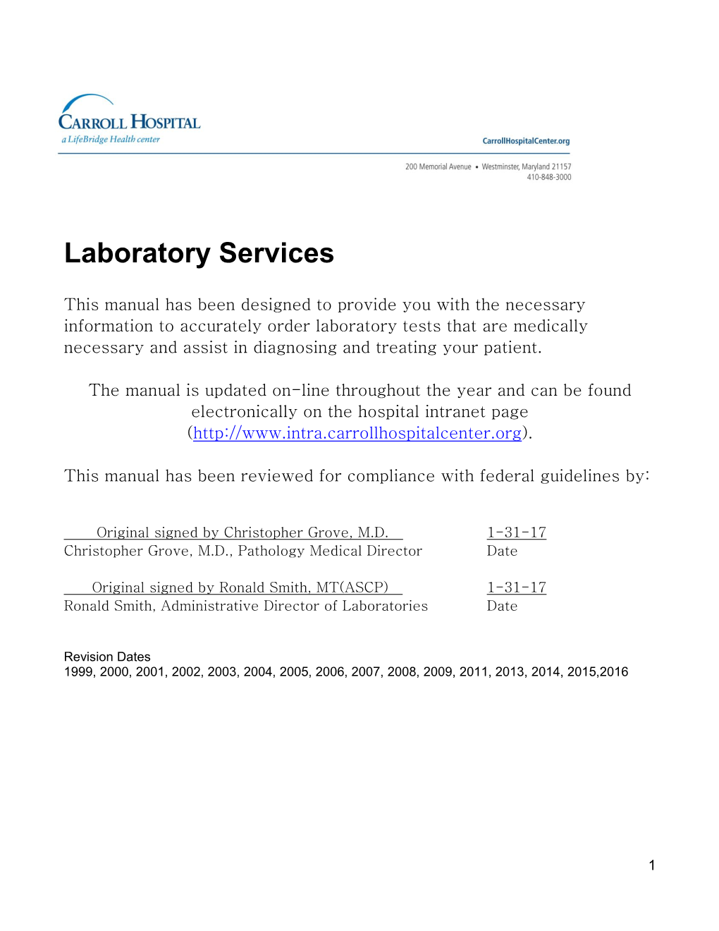 Laboratory Services