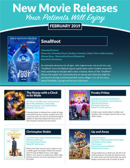 New Movie Releases Your Patients Will Enjoy FEBRUARY 2019