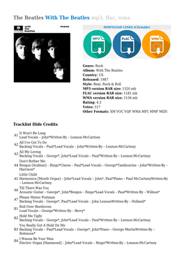The Beatles with the Beatles Mp3, Flac, Wma
