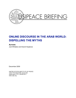 Online Discourse in the Arab World