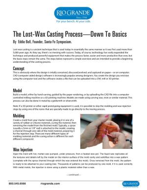 The Lost-Wax Casting Process—Down to Basics by Eddie Bell, Founder, Santa Fe Symposium
