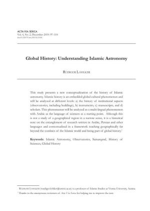 Understanding Islamic Astronomy