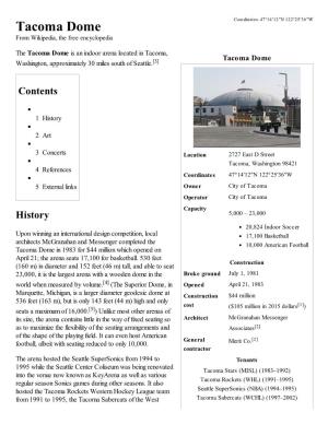 Tacoma Dome from Wikipedia, the Free Encyclopedia