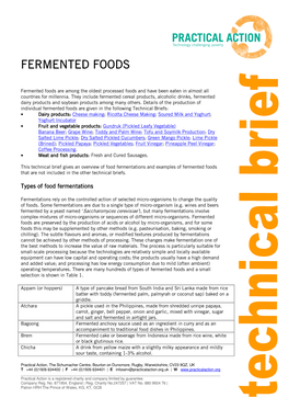 Fermented Foods Fermented Foods