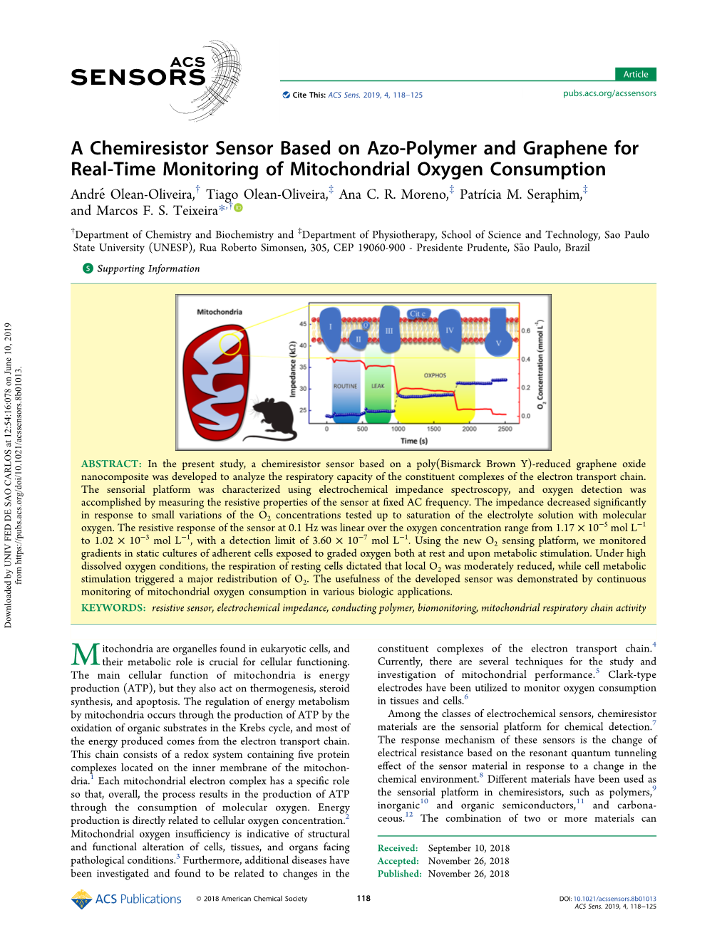 A Chemiresistor Sensor Based on Azo-Polymer and Graphene for Real