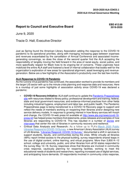 ALA CD 23.1 Executive Director Report