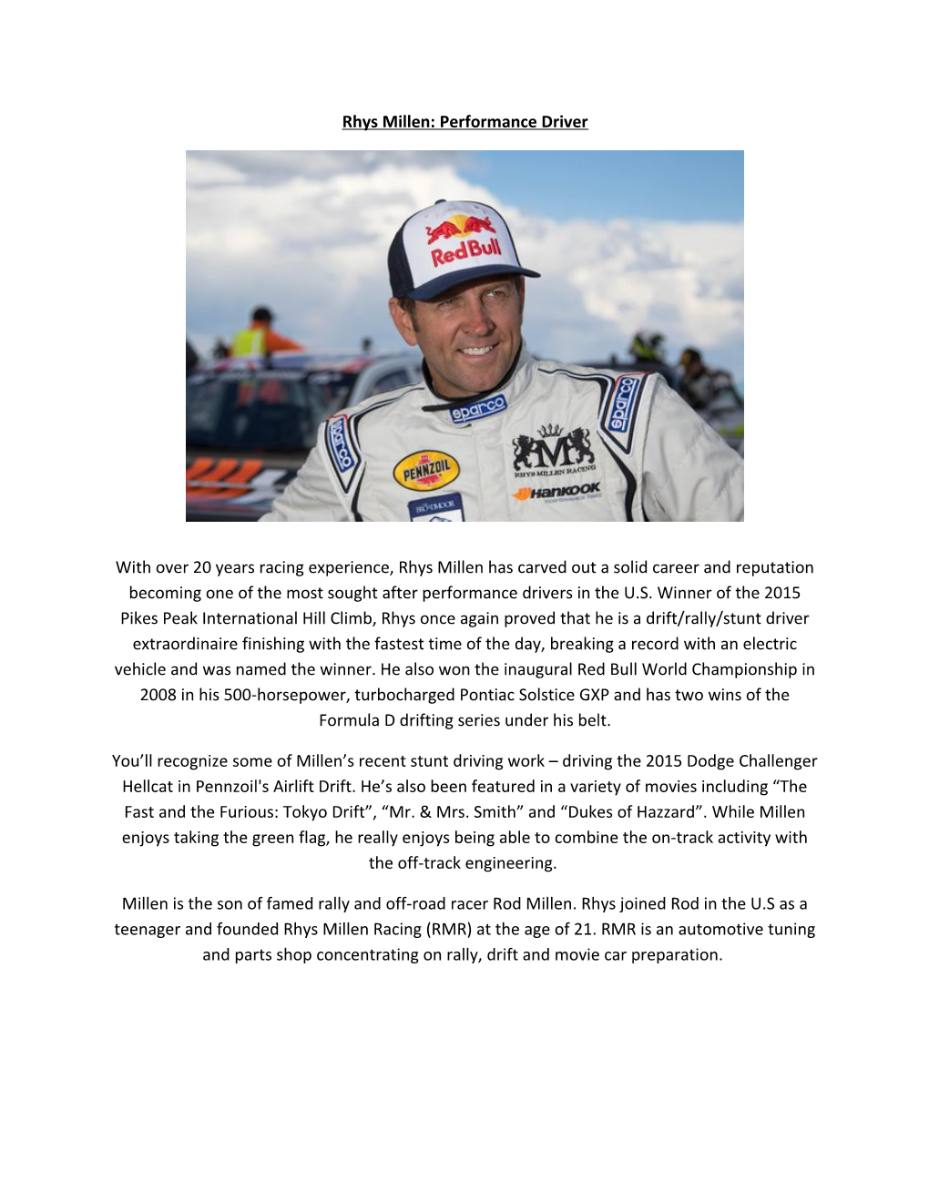 Rhys Millen: Performance Driver