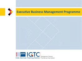 Executive Business Management Programme Some Excerpts