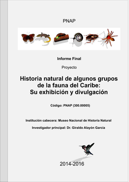 Historia Natural De Algunos Grupos De La Fauna Del Caribe, Su Exhibición Y