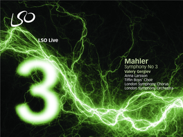 Mahler: Symphony No 3 – Valery Gergiev, Conductor