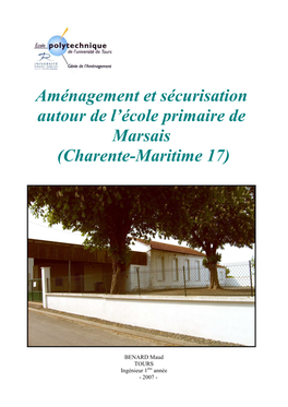 Aménagement Et Sécurisation Autour De L'école Primaire De Marsais