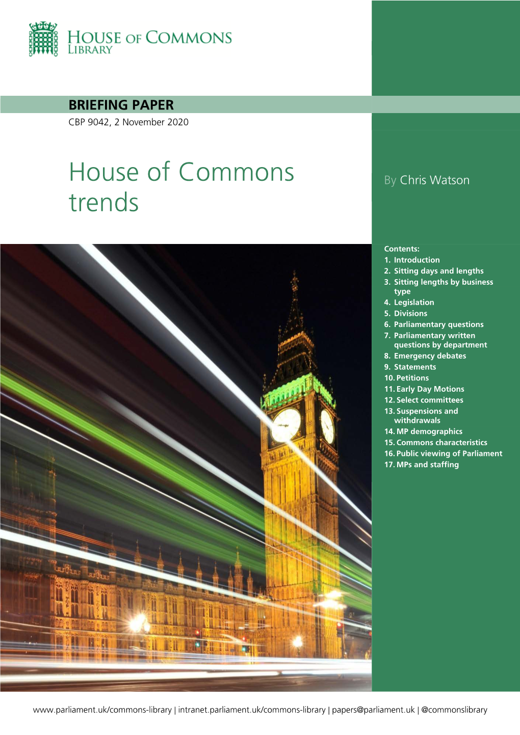 House of Commons Trends