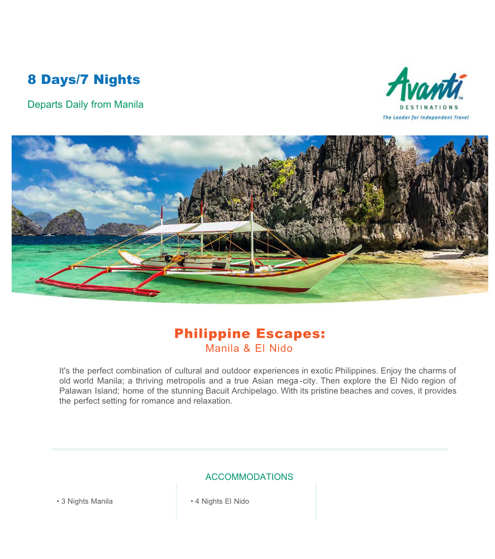 Philippine Escapes: Manila & El Nido