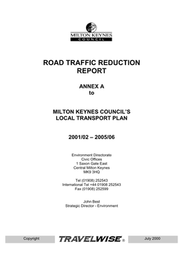 Road Traffic Reduction Report