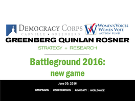 Battleground 2016: New Game