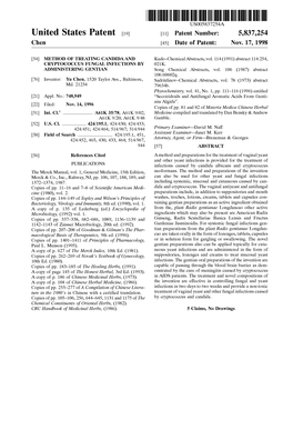 United States Patent (19) 11 Patent Number: 5,837,254 Chen (45) Date of Patent: Nov