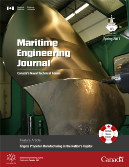 Maritime Engineering Journal Canada’S Naval Technical Forum