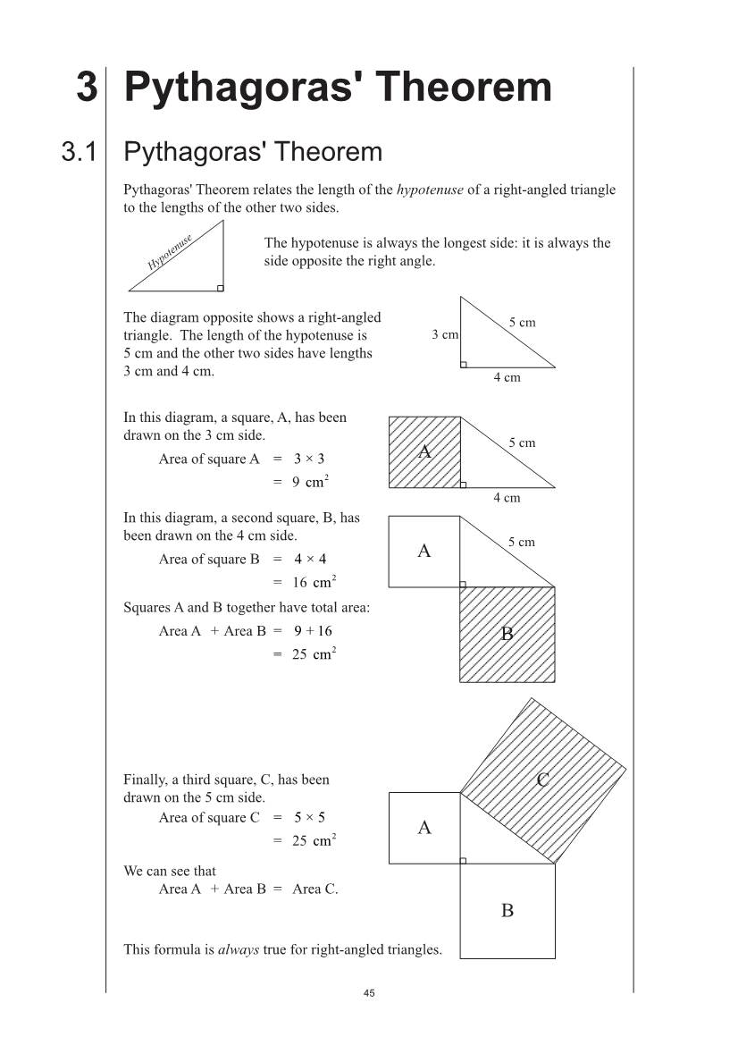 3 Pythagoras' Theorem