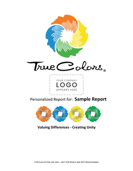 True Colors Sample Report