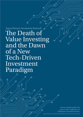 The Death of Value Investing and the Dawn of a New Tech-Driven Investment Paradigm