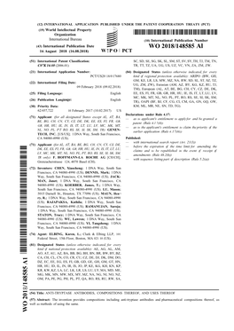 WO 2018/148585 Al 16 August 2018 (16.08.2018) W !P O PCT
