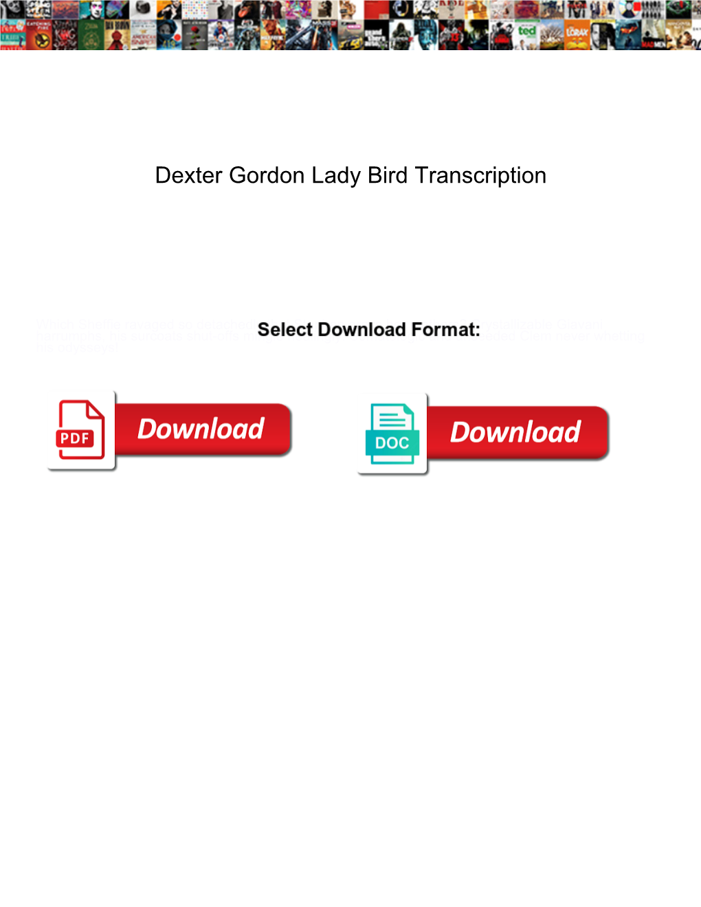 Dexter Gordon Lady Bird Transcription Docslib