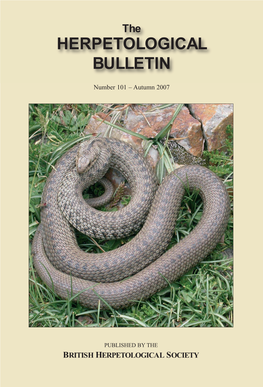 The HERPETOLOGICAL BULLETIN