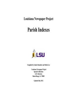 Parish Indexes