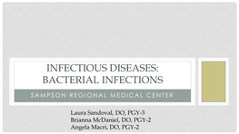 Infectious Diseases: Bacterial Infections