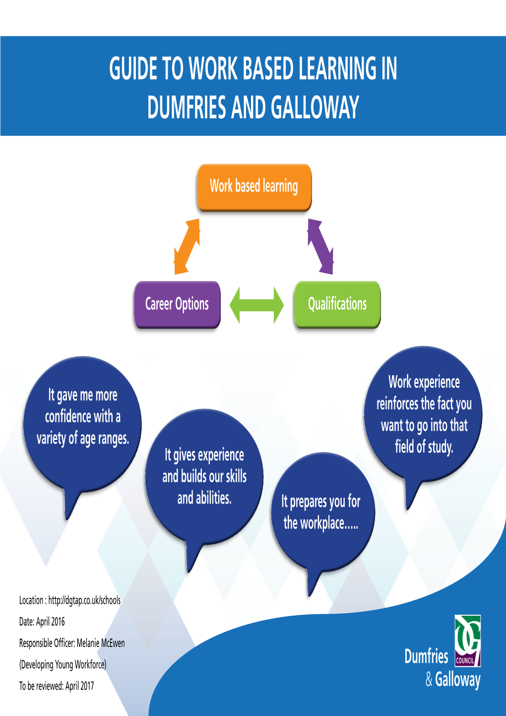 Guide to Work Based Learning in Dumfries and Galloway