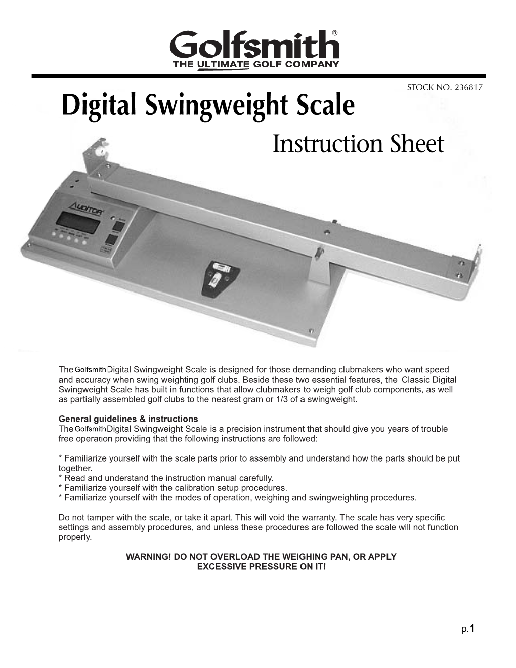 Digital Swingweight Scale