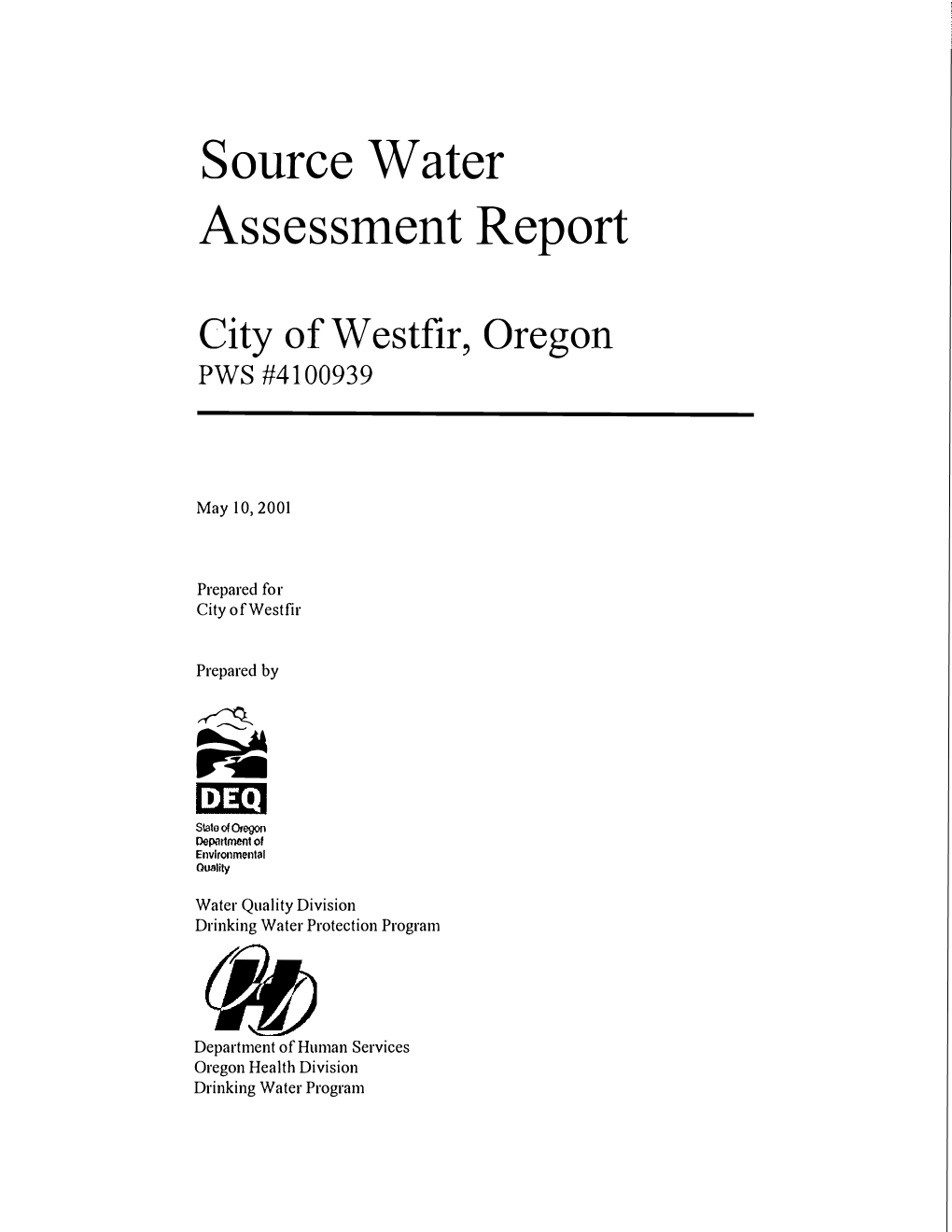 Source Water Assessment Report