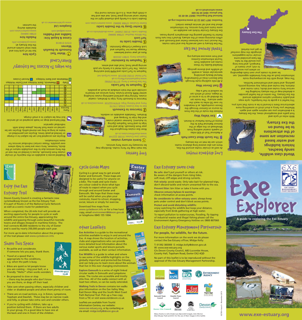 Enjoy the Exe Estuary Trail Share This Space Other Leaflets Cycle Guide