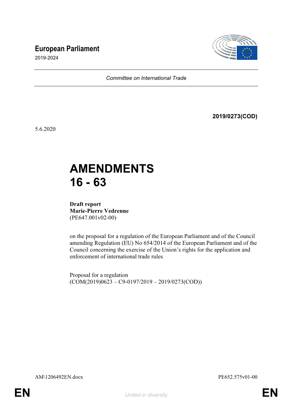 Amendments 16 - 63