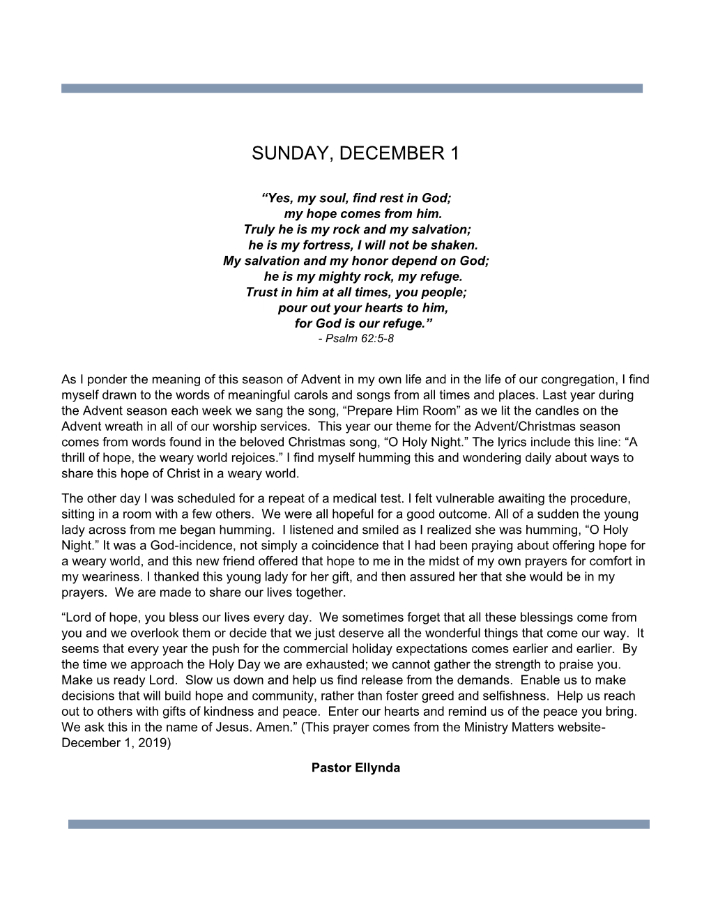 Sunday, December 1