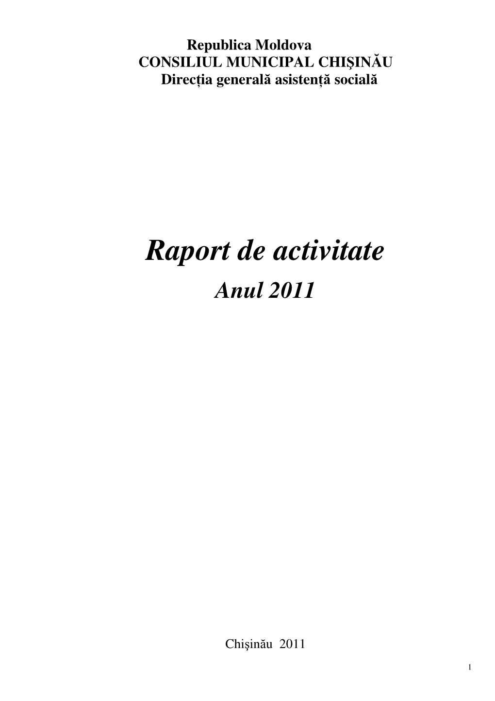 Raport De Activitate