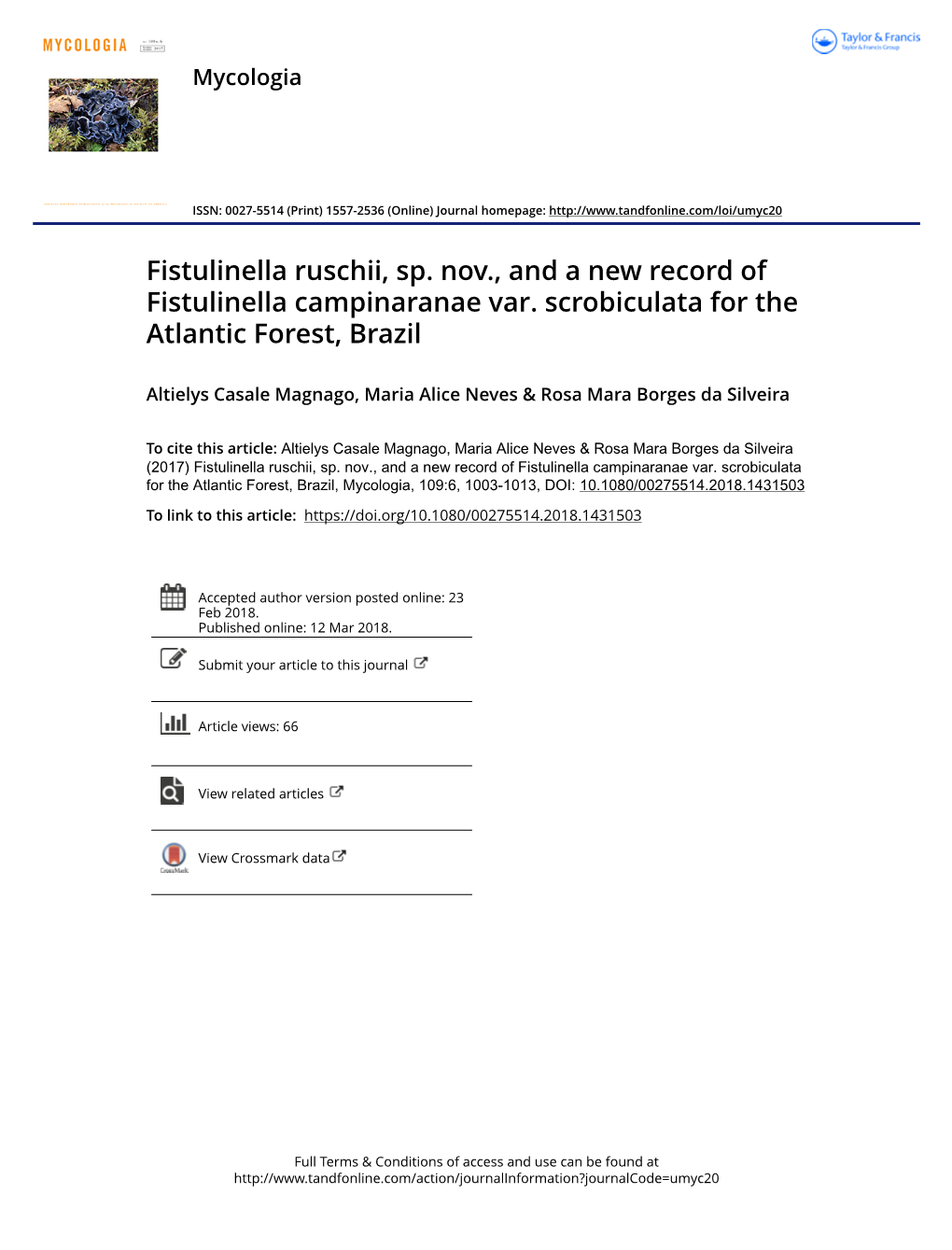 Fistulinella Ruschii, Sp. Nov., and a New Record of Fistulinella Campinaranae Var