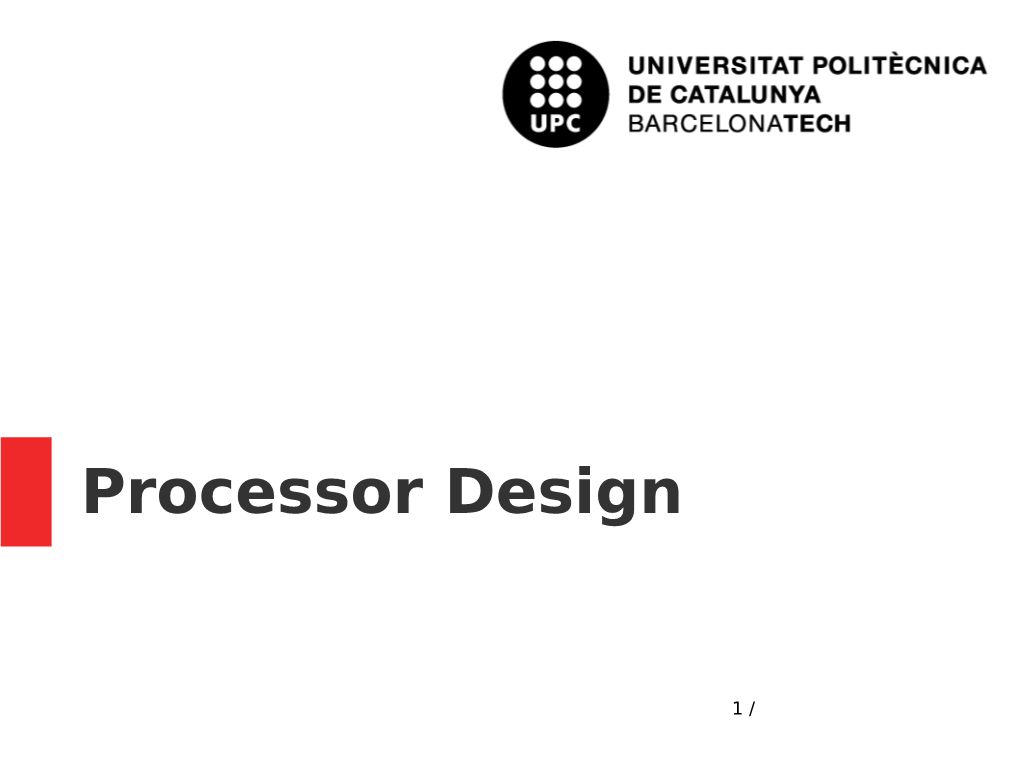 Processor Design