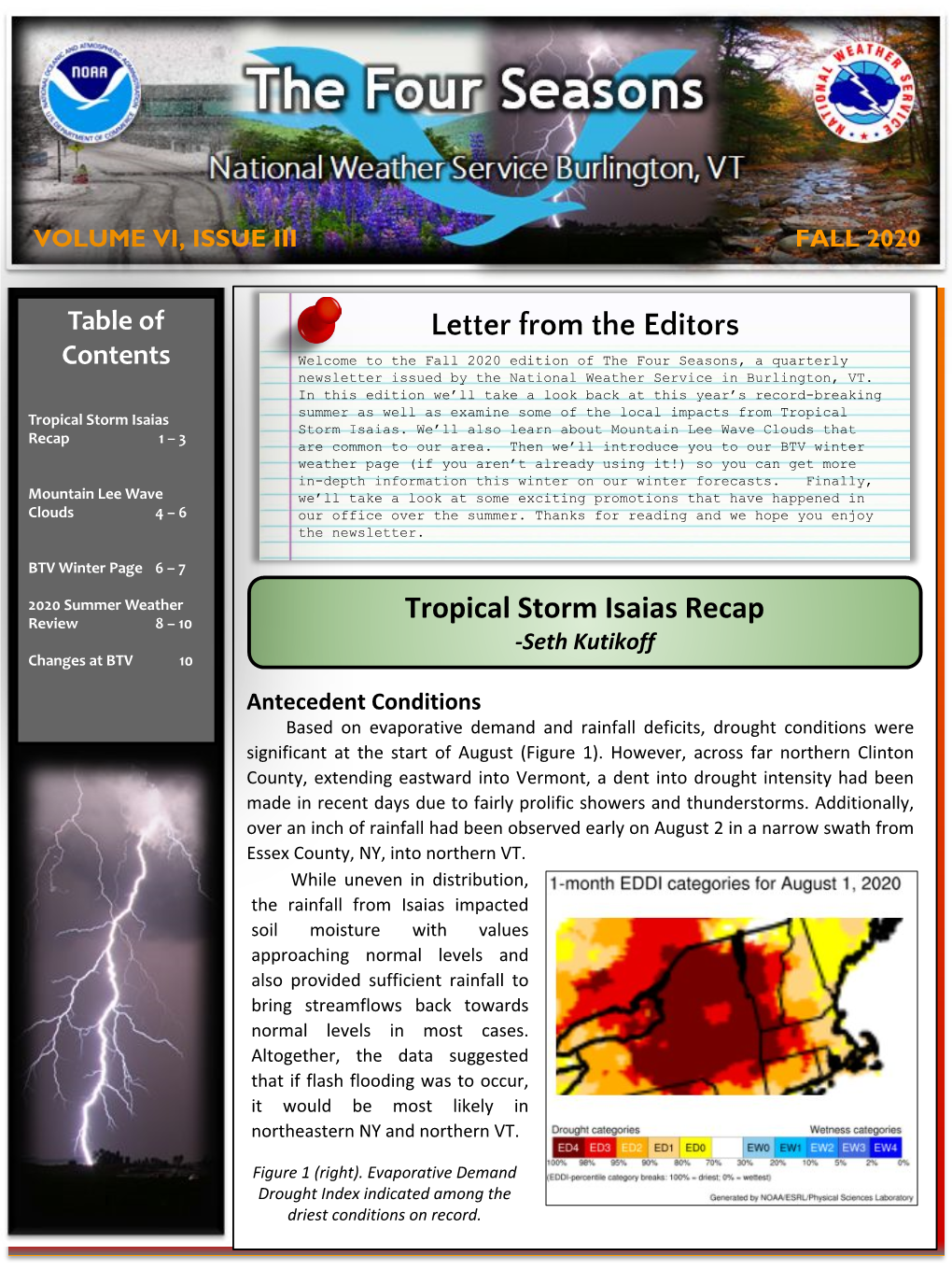 Tropical Storm Isaias Recap Letter from the Editors