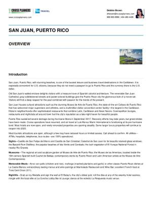 San Juan, Puerto Rico Overview