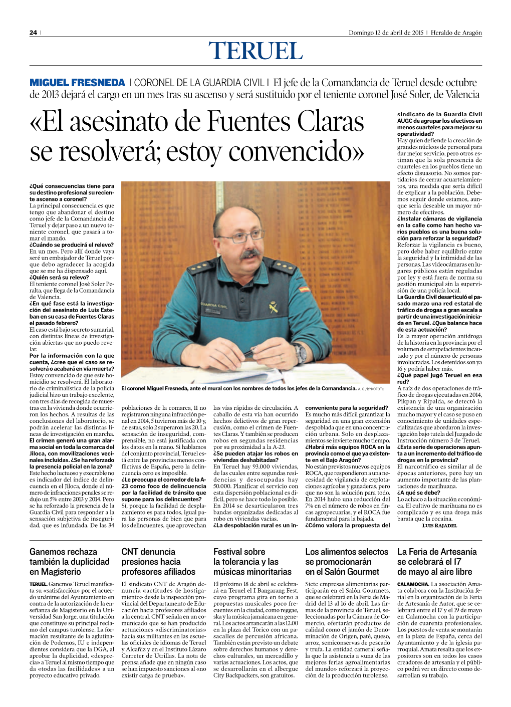 «El Asesinato De Fuentes Claras Se Resolverá; Estoy Convencido»